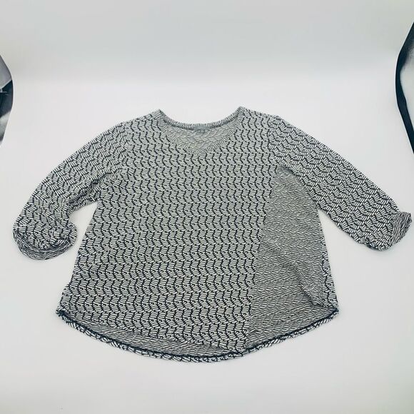 Habitat | Women's Black and White Patterned geometric Top | 1x - Picture 1 of 7